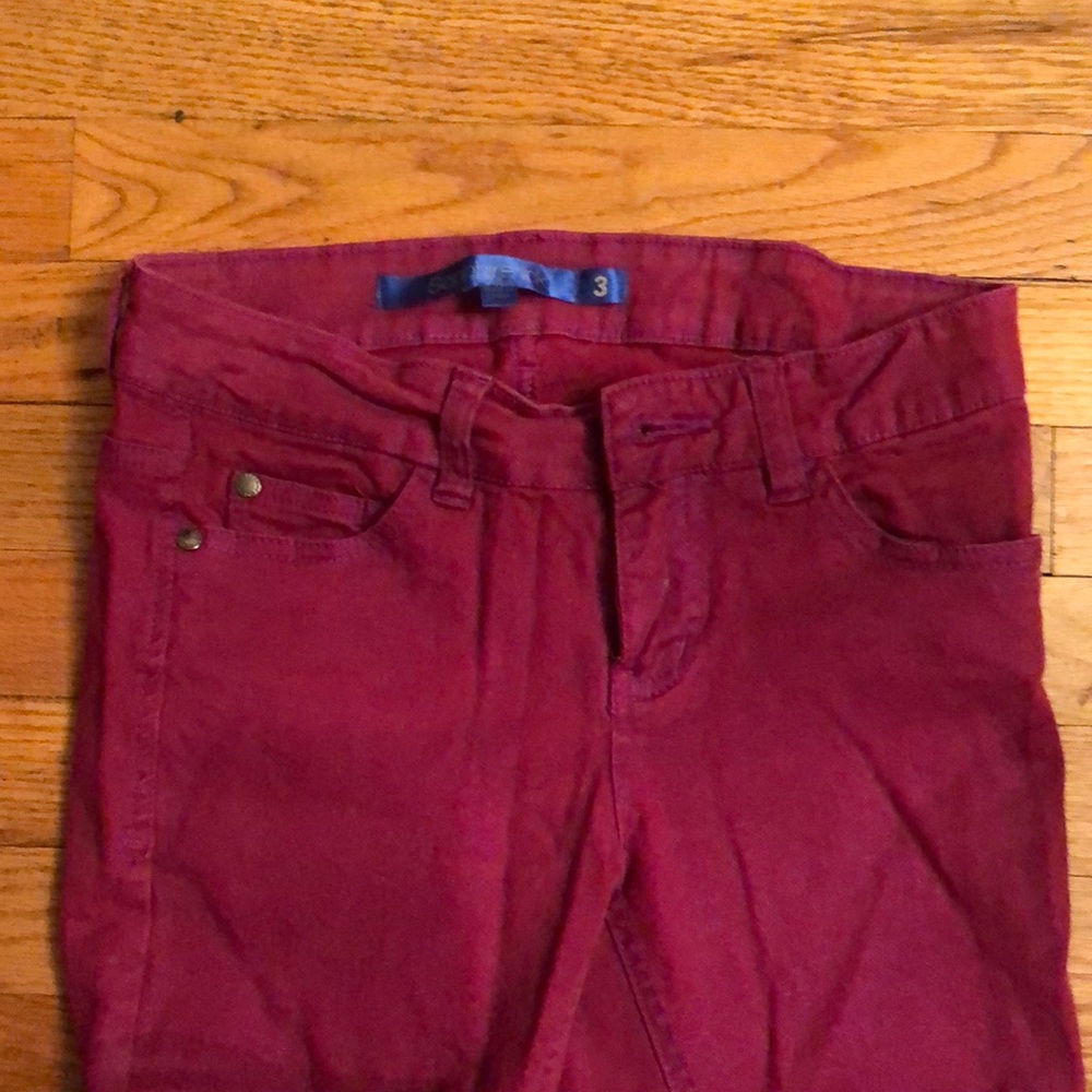 Sapphire Link SIZE 3 SKINNY Blue-tone RED JEANS